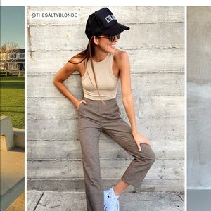 12th tribe bishop black plaid trousers sz SM NWT